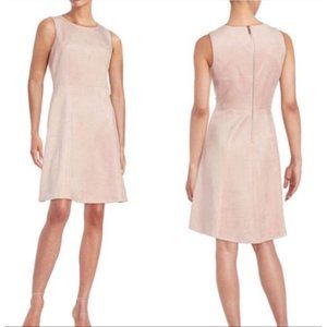 Calvin Klein Primrose Pink Suede A-Line Shift Dress, Sz 6